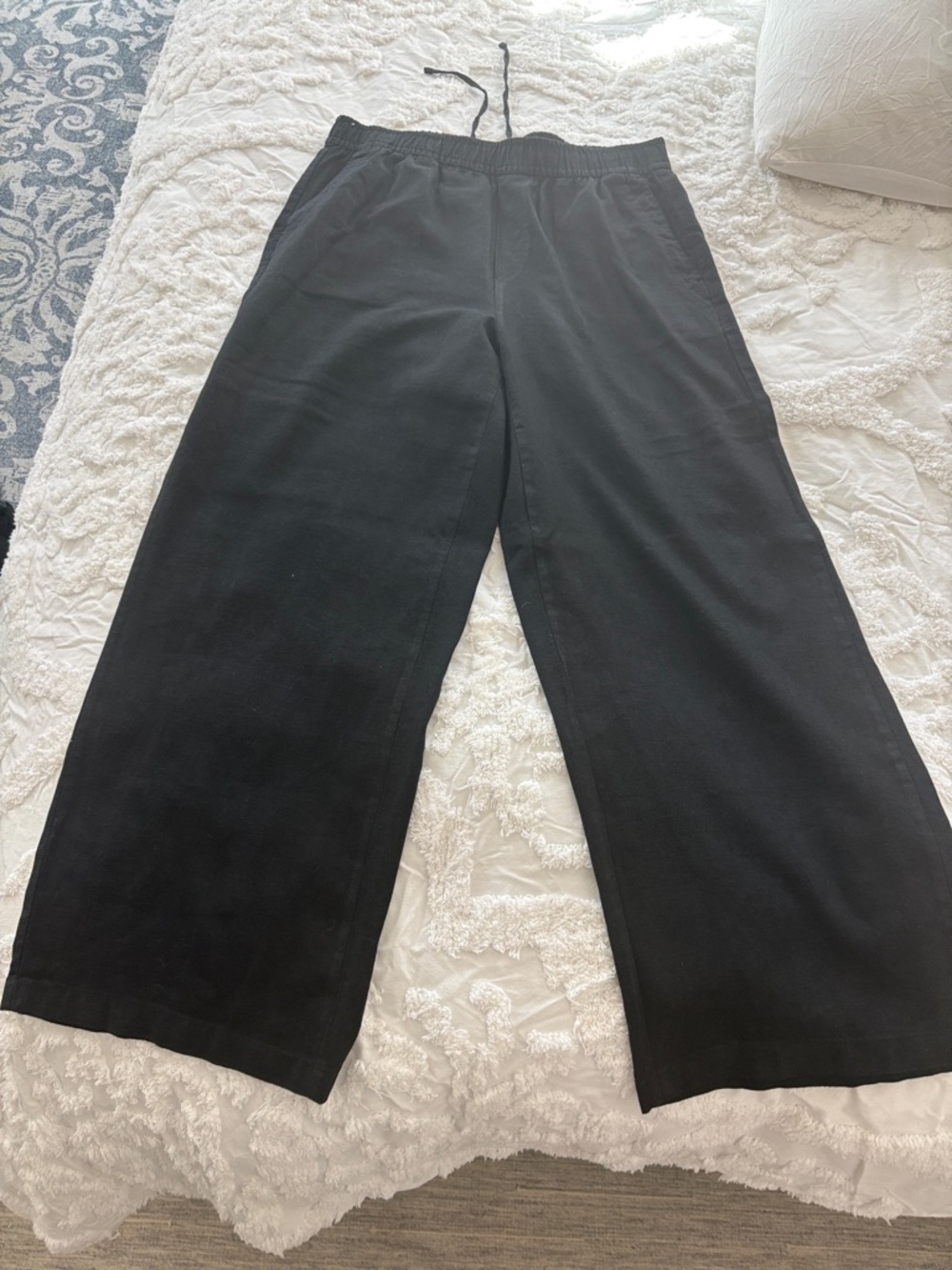 Old Navy Black High-Rise Wide-Leg Pants